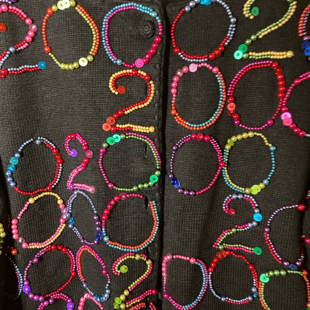 Michael Simon Y2K Millennium Beaded Sweater - Picture 2 of 5